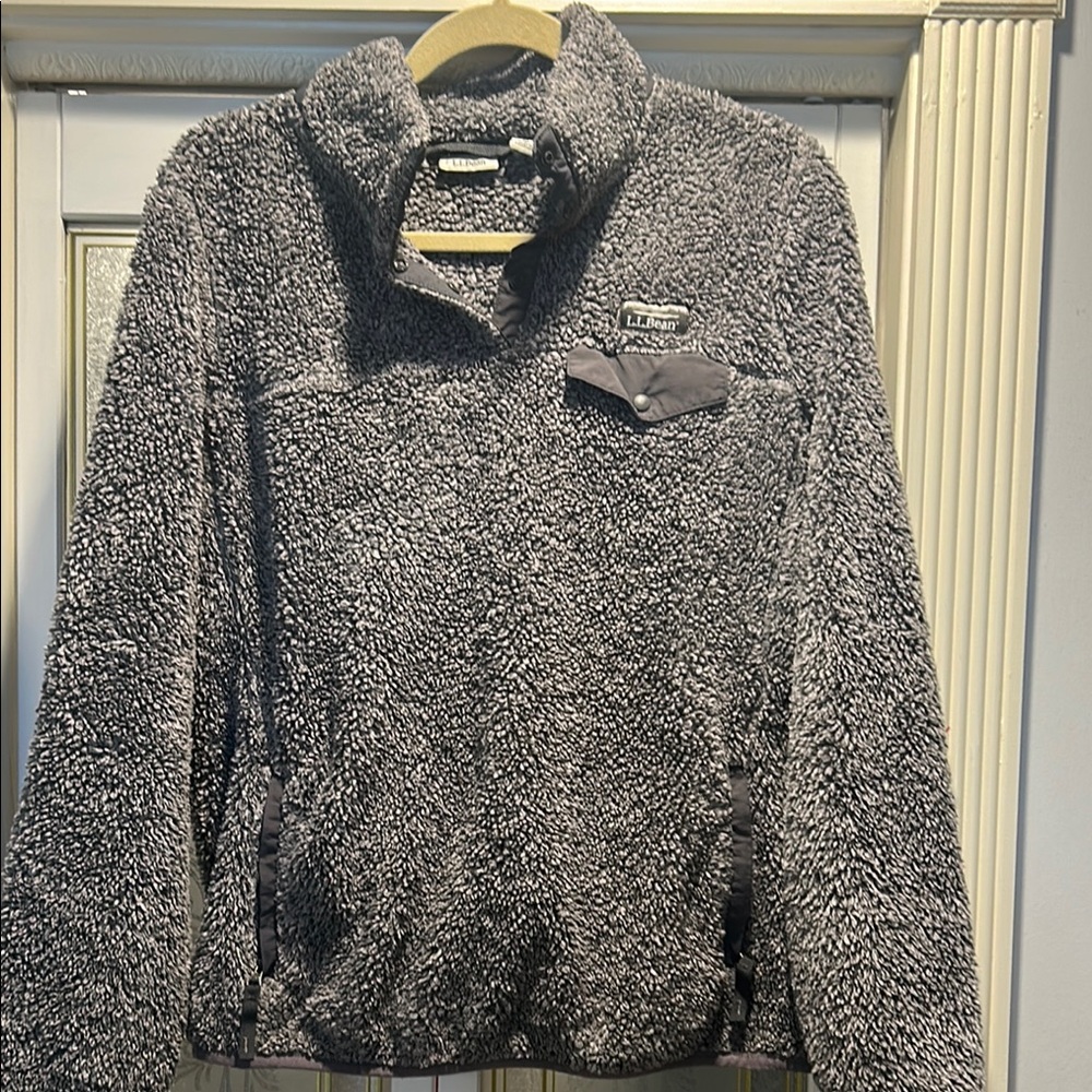 L.L. Bean Charcoal Sherpa Fleece